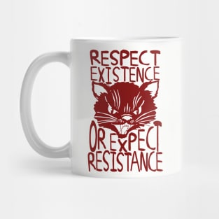 Respect Existence Or Expect Resistance - Sabo Tabby, Punk, Leftist, Socialist Mug